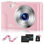 Câmera digital para bebês BEVLXNIV 48MP 1080P com cartão SD de 32GB rosa