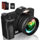 Câmera Digital Zheozeig 5K 48MP WiFi - 30FPS e Zoom 16X