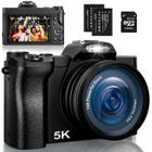 Câmera digital ZNIARAKL 5K 48MP WiFi Vlogging Cartão SD de 32GB