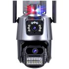 Câmera Dupla WiFi - 6MP Full HD 4K com Alarme Integrado Detecção Humana e Reconhecimento Facial Visão Noturna Sirene Integrada Áudio Bidirecional