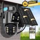 Câmera Externa 4k Hd Solar Wifi Lente Dupla 2k Vigilância De Vídeo Sem Fio Cctv Bateria Embutida - Wonsdar