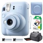 Câmera Fujifilm Instax Mini 12 azul pastel com películas e estojo