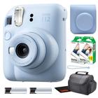 Câmera Fujifilm Instax Mini 12 azul pastel com películas e estojo