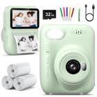 Câmera infantil Hangrui Instant Print 12MP 1080P 32GB 3-12 anos