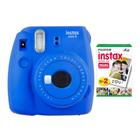 Câmera instantânea Fujifilm Instax Mini 9 (azul cobalto) com filme