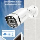 Câmera Ip Poe Externa 4k 8mp H.265 Onvif Bullet Cctv Câmera De Visão Noturna De Segurança Doméstica