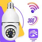 Camera Ip Segurança Lampada Panoramica Wifi Espia 360 Prova D'água