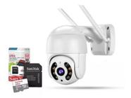 Câmera Ip Wifi Prova Dágua Icsee Com Cartão De Memória 64gb