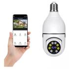 Camera segurança wifi ip sem fio 360 encaixe lampada aplicativo yoosee visão noturna segurança E27 - bivolt