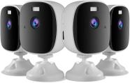 Câmeras de segurança Rraycom T1 4MP WiFi com visão noturna colorida, pacote com 4 unidades