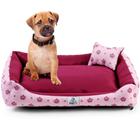 Caminha Cama Cachorro Gato Tam. M 2 Pçs Com Zíper 60x50cm Lavável 