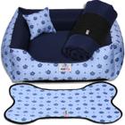 Caminha cama para cachorro kit 04 peças lavável tamanho gg