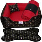 Caminha cama para cachorro kit 04 peças lavável tamanho gg