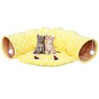 Caminha Cama Ultra Macia Com Brinquedo Túnel Para Gatos Pet Cães Semi Cirulo Casa Casinha Abrigo Toca Rede Redinha Suspensa Interativo Dobrável