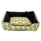 Caminha Pet Dog Para Cachorro Ou Gato Grande 70x55cm Geométrico Amarelo e Preto