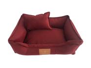 Caminha Veludo Para Cachorro Cochilo Pet P 50Cmx40Cm Bordo