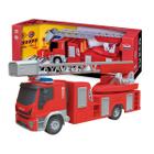 Caminhão bombeiro brinquedo iveco para meninos usual plastic
