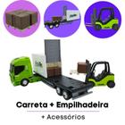 Caminhão Carreta de Brinquedo Iveco Hi-Way Miniatura com Caçamba Basculante  - Lojas Monte Cristo