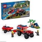 Caminhão de bombeiros 4x4 c/ Barco de Resgate - Lego 60412