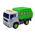 Caminhão de brinquedo infantil a fricção Coleta de Lixo luzes e som Verde - Dm Toys