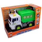 Caminhão de Fricção Coleta de Lixo com Luz e Som Verde - Dm Toys
