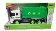 Caminhão De Lixo Reciclagem Realista Com Som E Luz Bbr Toys