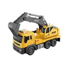 Caminhão Escavadeira com Fricção - TruckCar Luz e Som - Amarelo - 24cm - 1:16 - Yes Toys
