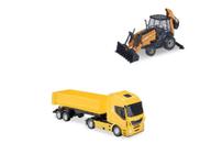 Caminhão Iveco Hi-Way Plataforma C/ Carregadeira Basculante e Trator  Brinquedo Infantil Menino - Big Bag Shop Virtual