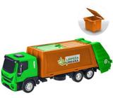 Caminhão Iveco Coletor de lixo/Limpeza urbana - Usual Brinquedos - Miniatura Original