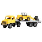 Caminhão Prancha Com Carregadeira de Brinquedo Infantil - Silmar Brinquedos