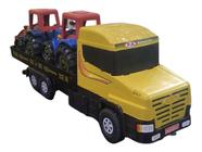 Caminhão Scania Com Tratores Kit 3 Peças Brinquedo Infantil - P.A