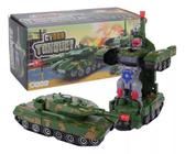 Caminhão Tanque De Guerra Transforma Robô Bate E Vola Luz - Fungame - Toy King