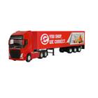 Caminhão Volvo Baú 1:64 Welly Vermelho