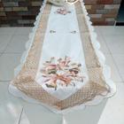 Caminho ou Trilho de Mesa Organza Bordado 40cm x 1,80m - C