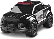 Caminhonete Grande 40cm Roda Livre Pick-up Force Polícia - Roma Brinquedos - Criança Menino