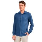 Camisa Acostamento Linho Basic Ou24 Azul Masculino