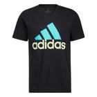 Camisa Adidas Basic Bos Tee Masculina Preto Azul