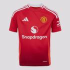 Camisa Adidas Manchester United Home 2025 Juvenil