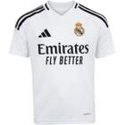 Camisa Adidas Real Madrid Home 24/25 s/nº Torcedor Infantil