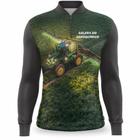 Camisa Agropecuaria Termica Galera Do Agro Proteção UV50 Poliéster Camiseta Manga Longa