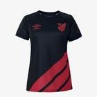 Camisa Athletico Paranaense III 23/24 Umbro Feminina - Preto+Vermelho