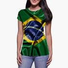 Camisa Babylook Feminina Fc8550 Brasil Bandeira Patria Amada