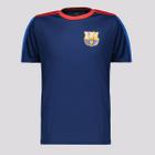 Camisa Barcelona Dryfit T-Shirt Juvenil Marinho e Vermelha