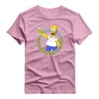 Camisa Básica Estampada Camiseta Maga Curta Blusa Algodão Homer Cerveja