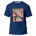 Camisa Básica Estampada Divertida GTA Grande Familia Camiseta Maga Curta Blusa Algodão