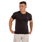 Camisa Básica Masculina Lisa Preta