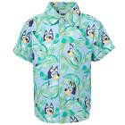 Camisa Bluey Big Boys Hawaiian Button Down 10-12 anos azul