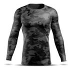 Camisa Blusa Masculina Feminina Térmica Rash Guard Manga Longa Segunda Pele Tática Militar Bope Rota