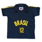 Camisa Brasil Vôlei 1984 Liga Retrô Infantil Azul Marinho 6