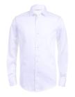 Camisa Calvin Klein Vestido masculino de cetim de manga comprida branco 10